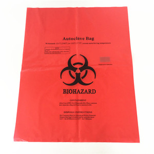 YURUI Factory HDPE Yellow Red Autoclave Biohazard Hospital Clinic Infectious Plastic Disposable Garbage Medical Waste Bags