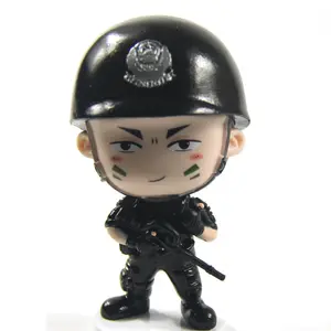 Estatua personalizada hecha a mano, figuras de acción de policía humana de dibujos animados, barata - Product Image 1