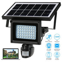 Nouvelle caméra de sécurité DVR avec éclairage LED infrarouge 40 IR, lampe murale, 720P HD, détection de mouvement PIR, énergie solaire, batterie intégrée