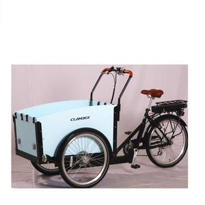 Vélo cargo électrique à 3 roues 36V 7 vitesses 24 pouces Design familial <span class=keywords><strong>hollandais</strong></span> <span class=keywords><strong>Tricycle</strong></span> de type ouvert - Product Image 1