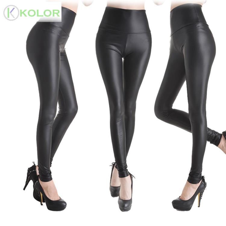 Fashion Design Damen Wetlook Lederlook Optik Thermo Leggings Fashion Design Damen Wetlook Lederlook Optik Thermo Leggings