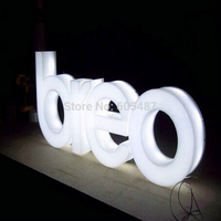 Panneau de signalisation de restaurant personnalisé 3D LED en acrylique panneau publicitaire lettres lumineuses affichage LOGO d'entreprise panneau de signalisation commerciale