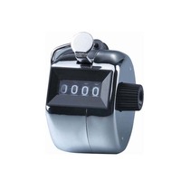 Compteur manuel à 4 chiffres SJ514 0000-9999 en métal argenté avec base ronde – Vente en gros