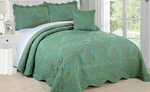 China Export Luxus Großhandel King Size Quilt Bettlaken Baumwoll bezug Bettwäsche-Sets Hotel Tages decke und passende Vorhänge
