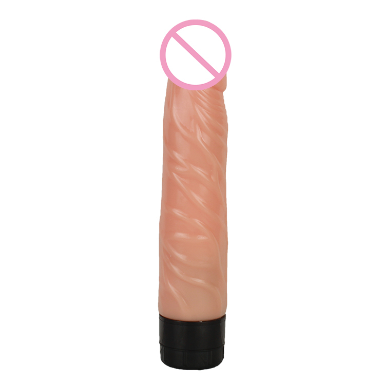 8 "Doux Réaliste Dildo Vibrant À Plusieurs Vitesses Vibrant Gode Jouet de Sexe pour Adultes BF-1144