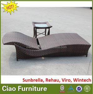 Muebles de salón al aire libre junto a la piscina <span class=keywords><strong>tumbona</strong></span> de ratán cama de día - Product Image 3