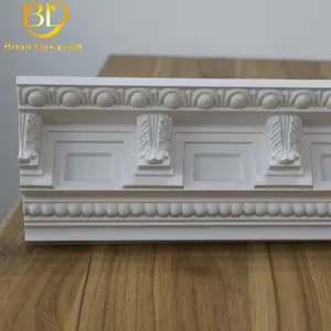 7.5 inch American Style PU Carved decorative crown interior wall molding