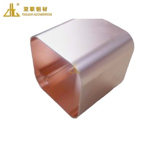 Beautiful! Pink anodized aluminum extrusion /rose gold aluminum profile for electronic shell using