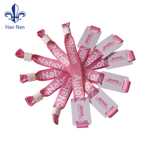 OEM Free Sample Customize Logo <strong>Sport</strong> Bracelet <strong>Fabric</strong> Festival Woven Polyester <strong>Wristband</strong> - Product Image 5