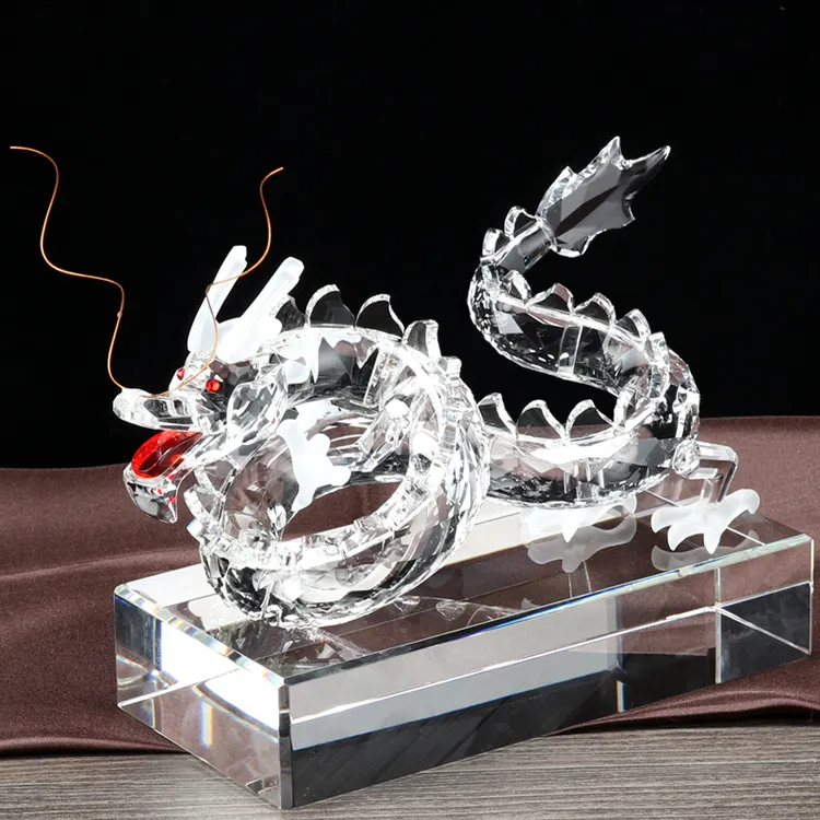 חדש סיטונאי חדש הגעה סיטונאי עיצוב הבית סיני גלגל המזלות דרקון קריסטל קרפט