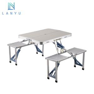 Portable En <span class=keywords><strong>Aluminium</strong></span> en métal déplier pliant <span class=keywords><strong>camping</strong></span> évier petit rond <span class=keywords><strong>table</strong></span> de pique-nique - Product Image 5