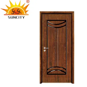 Modern Design Semi Solid Carved Wooden Doors Interior Door Design for Home Bedroom (SC-W054)