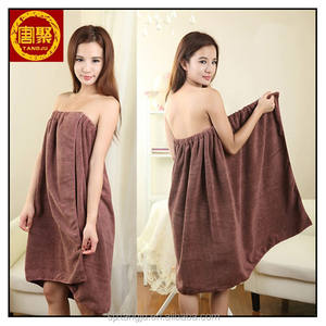 تنورة حمام من المايكروفايبر للبيع بالجملة من الصين، فستان سبا ومنشفة استحمام - Product Image 2