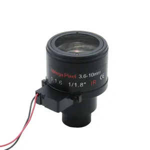 3.6-10mm 1/1.8" 6MP manual focus cctv lens for camera