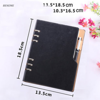 Luxe personnalisé B5 reliure à anneaux A5 feuilles mobiles en cuir Journal cahier couverture en PU papier insérer stylo Position rechargeable Journal Diray