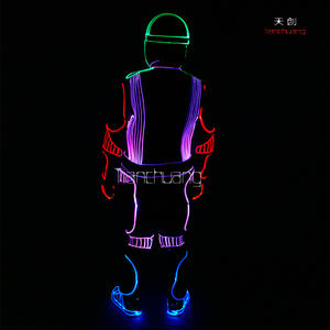 Super Cool LED a <span class=keywords><strong>Todo</strong></span> Color <span class=keywords><strong>de</strong></span> Luz <span class=keywords><strong>De</strong></span> Fibra Óptica flashlighting <span class=keywords><strong>de</strong></span> <span class=keywords><strong>Disfraces</strong></span> con Casco Guantes <span class=keywords><strong>de</strong></span> Zapatos - Product Image 5