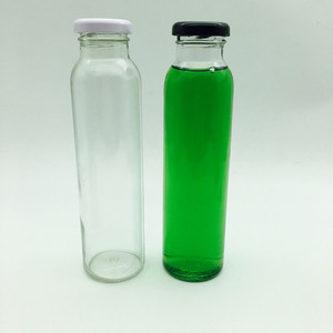 cordial glass bottle for juice and soya milk coconut milk with 38 mm lug lid 300ml