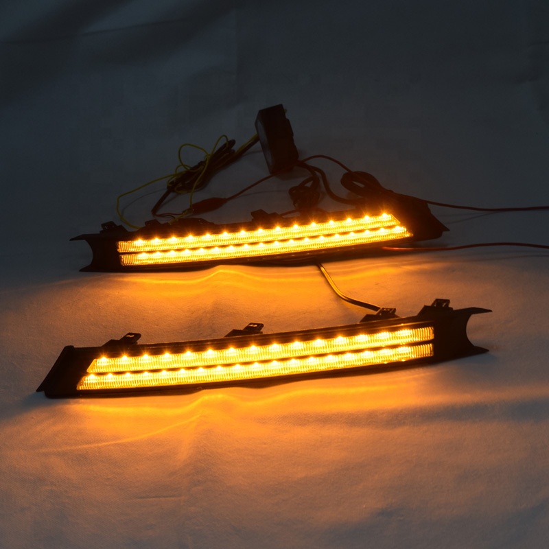 KE-KE Dual Color Double Row Strp LED Whte DRL Daytme Runnng Lght