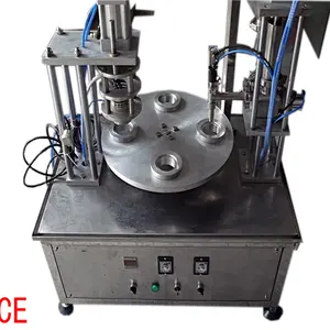 Machine de remplissage et de scellage à coupelle rotative semi-automatique, KIS-400, petite machine rotative