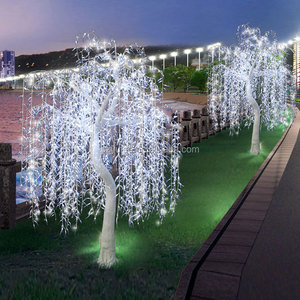 Szyulee 2.5 Mètres 3456 LED saule arbre de noël décorations lumière - Product Image 1