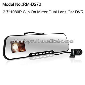 <span class=keywords><strong>1080</strong></span> <span class=keywords><strong>P</strong></span> <span class=keywords><strong>HD</strong></span> 2.7 ''écran Sur La Vue Arrière Miroir De Voiture DVR avec caméra de recul - Product Image 1