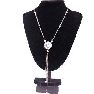 <span class=keywords><strong>Popular</strong></span> diseño personalizado borlas Cadena de perlas de la Hermandad griega carta collar de declaración para mujeres chica joyería de fiesta