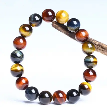 Fashion Colorful three color tiger eye stone for men jewelry wholesale N81059