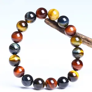 แฟชั่นสีสันสามสี tiger eye stone สำหรับชายเครื่องประดับขายส่ง N81059