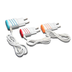 <span class=keywords><strong>Chargeur</strong></span> mural à <span class=keywords><strong>double</strong></span> ports USB et câble Micro USB, adaptateur secteur universel, de voyage, avec prise ue, pour téléphone portable - Product Image 2