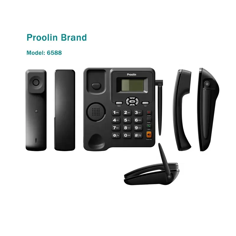 GSM Fixed Wireless Desktop Phone Business fixed phone, GSM850/900/1800/1900Mhz 2 sim card