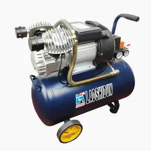 New Year 3Hp Double cylinder Oilless Piston Air Compressor 50L TANK Copper Wire DIRECT DRIVEN AIR COMPRESSOR