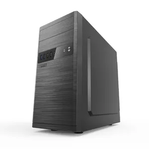 Classic Business Design Micro ATX Computer Case with 4 USB Desktop PC Case Mid Tower Acrylic Microatx with Fan Plastic AUDIO