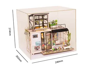 Robotime DG13 Kevinのドロップシッピング用スタジオDIYミニチュアドールハウスキット