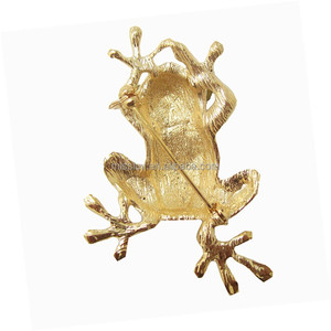Mode coréenne alliage grenouille dorée broche avec cristal or broche avec strass - Product Image 2