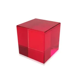 Bán Buôn <span class=keywords><strong>Red</strong></span> Pha Lê Cube K9 Glass 5*5*5Cm Pha Lê Trống Cube Khối Cho Trang Trí - Product Image 4