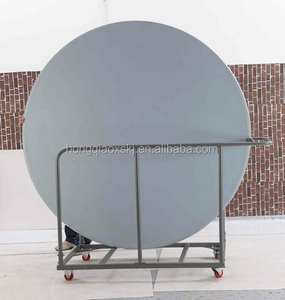 <span class=keywords><strong>Chariot</strong></span> de <span class=keywords><strong>table</strong></span> rond en plastique pliable, pour banquet, <span class=keywords><strong>chariot</strong></span> de <span class=keywords><strong>table</strong></span> pour l'extérieur pour rangement de <span class=keywords><strong>table</strong></span>/matériel, cadre en acier inoxydable - Product Image 1