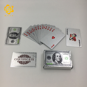 防水100 USD <span class=keywords><strong>Dollar</strong></span> Design 24 18k Gold Poker Playing Cards新しいギャンブルゲーム楽しみ - Product Image 4
