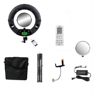 Anillo de Luz LED RGB FC-480 con Control por Aplicación, Luz de Video para <span class=keywords><strong>Belleza</strong></span>, Uñas, Fotografía, Estudio de Cine, Lámpara de Anillo + Trípode + Bolsa - Product Image 4