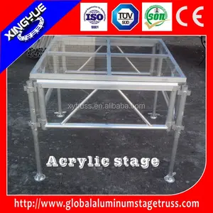 Quick Install Hot Sale Popular Swimming Pool Stage Transparent Glass Stage For Sale