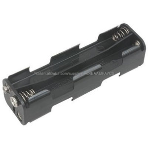 8 x AA Dimensione Cella (<span class=keywords><strong>UM</strong></span>-* 8) Black Plastic Battery Holder Box Custodia Con Filo 12 V piombo - Product Image 5