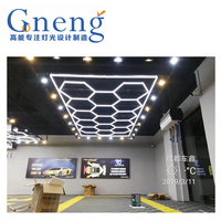 Gneng DIY OEM High CRI Supernova Auto Car Workshop Studio Led Honeycomb Hexagonal Wall Ceiling Detailing Light
