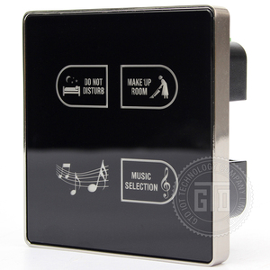 Système de sonnette tactile DND avec cadre en alliage de zinc intégré pour hôtel intelligent 12V DC - Product Image 1