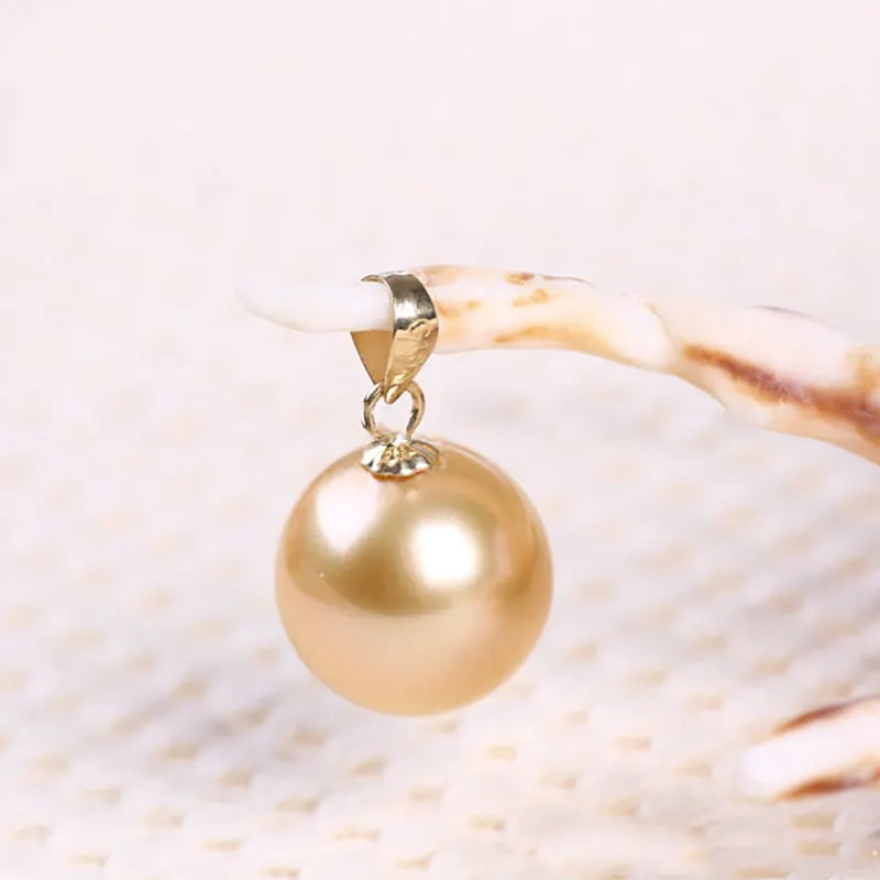 Grado AAAA joyería del Mar del Sur perla colgante de oro diseños