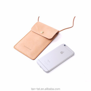 Funda bandolera para teléfono móvil de cuero genuino - Product Image 1