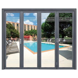 <span class=keywords><strong>Porte</strong></span> <span class=keywords><strong>coulissante</strong></span> <span class=keywords><strong>pliante</strong></span> en verre sur mesure avec cadre en aluminium, <span class=keywords><strong>prix</strong></span> d'usine au Koweït pour portes de <span class=keywords><strong>patio</strong></span> de villa - Product Image 3