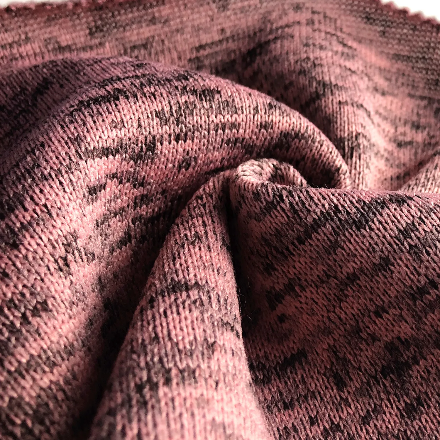 Tecido hachi escovado camisa única de poliéster para suéter