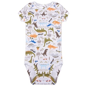 5-peças dinossauro padrão menino recém-nascido crianças 100% algodão bebê romper roupas para singapura - Product Image 3