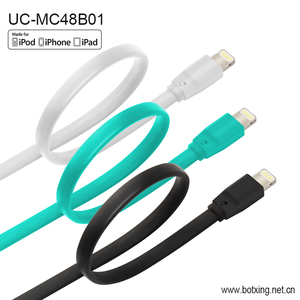 3 pied Plat <span class=keywords><strong>cordon</strong></span> usb IMF câble de recharge pour <span class=keywords><strong>iphone</strong></span> <span class=keywords><strong>8</strong></span>/<span class=keywords><strong>8</strong></span> <span class=keywords><strong>plus</strong></span> mfi usb câble - Product Image 4