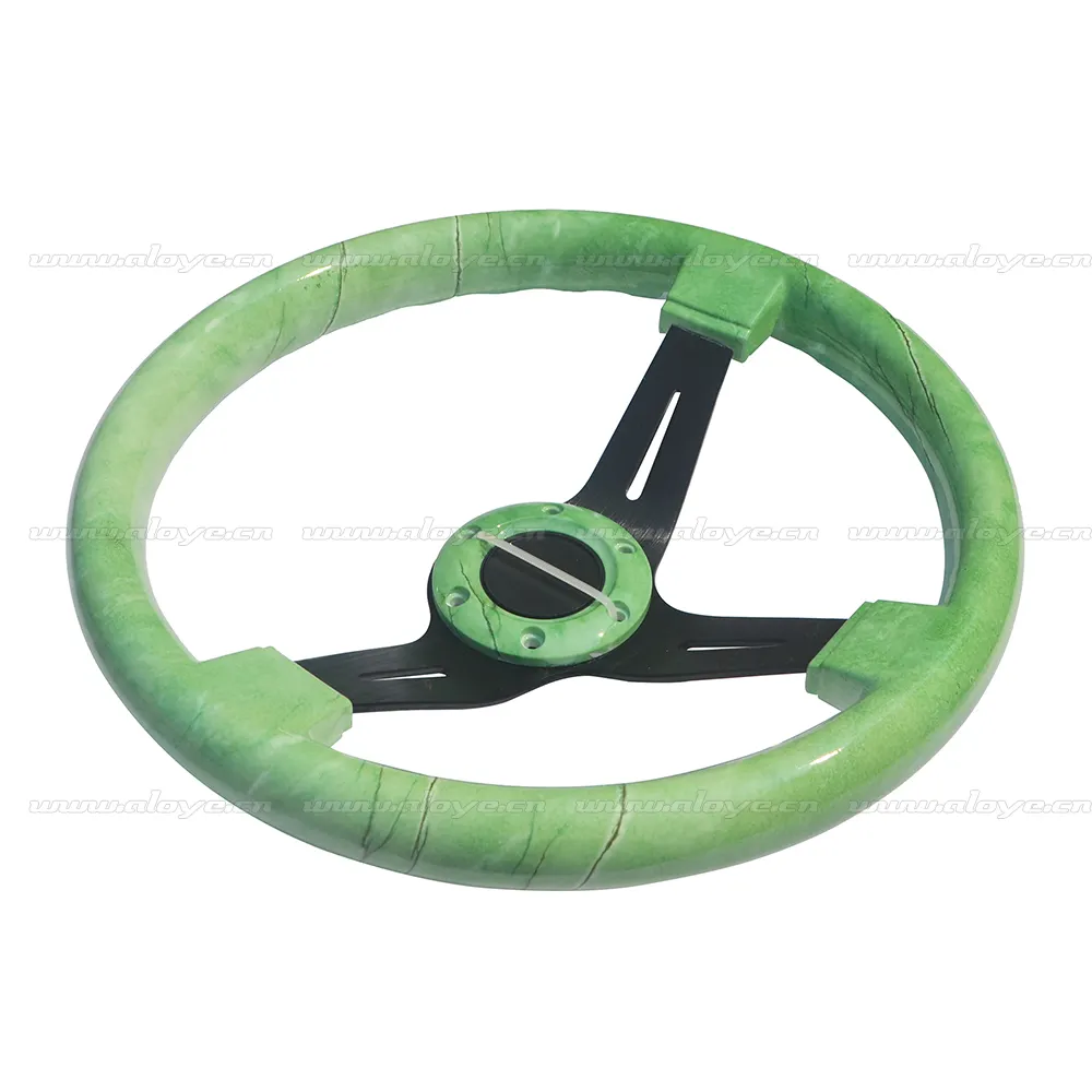 350mm यूनिवर्सल हरे रंग कार के स्टीयरिंग व्हील
