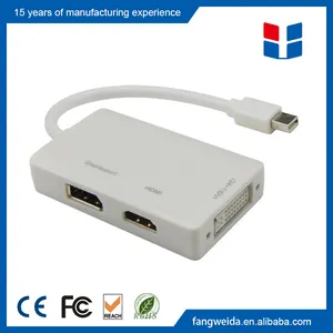 3 в 1 Mini DisplayPort к HDMI/DVI/DisplayPort Кабель-Адаптер для MacBook